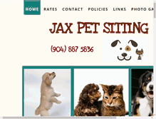 Tablet Screenshot of jaxpetsitting.com